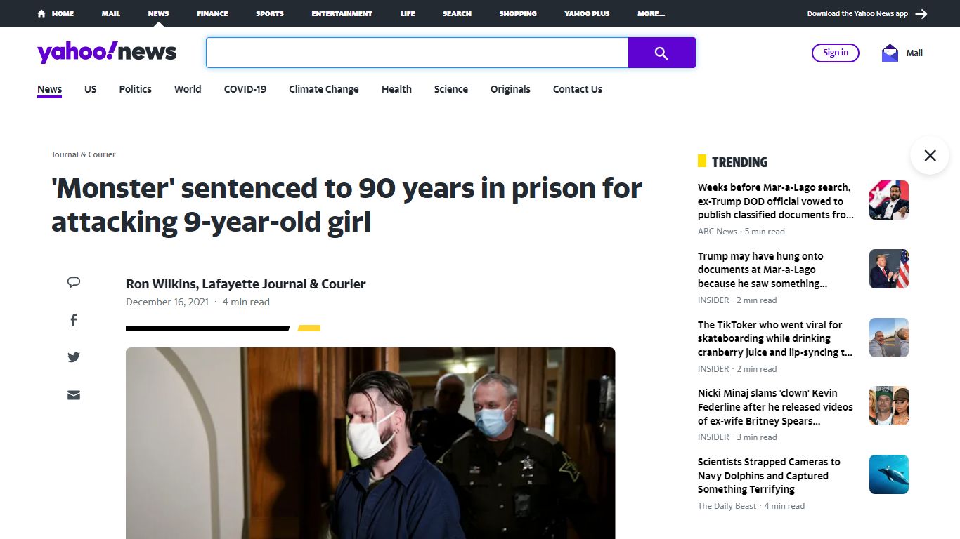 'Monster' sentenced to 90 years in prison for attacking 9-year-old girl